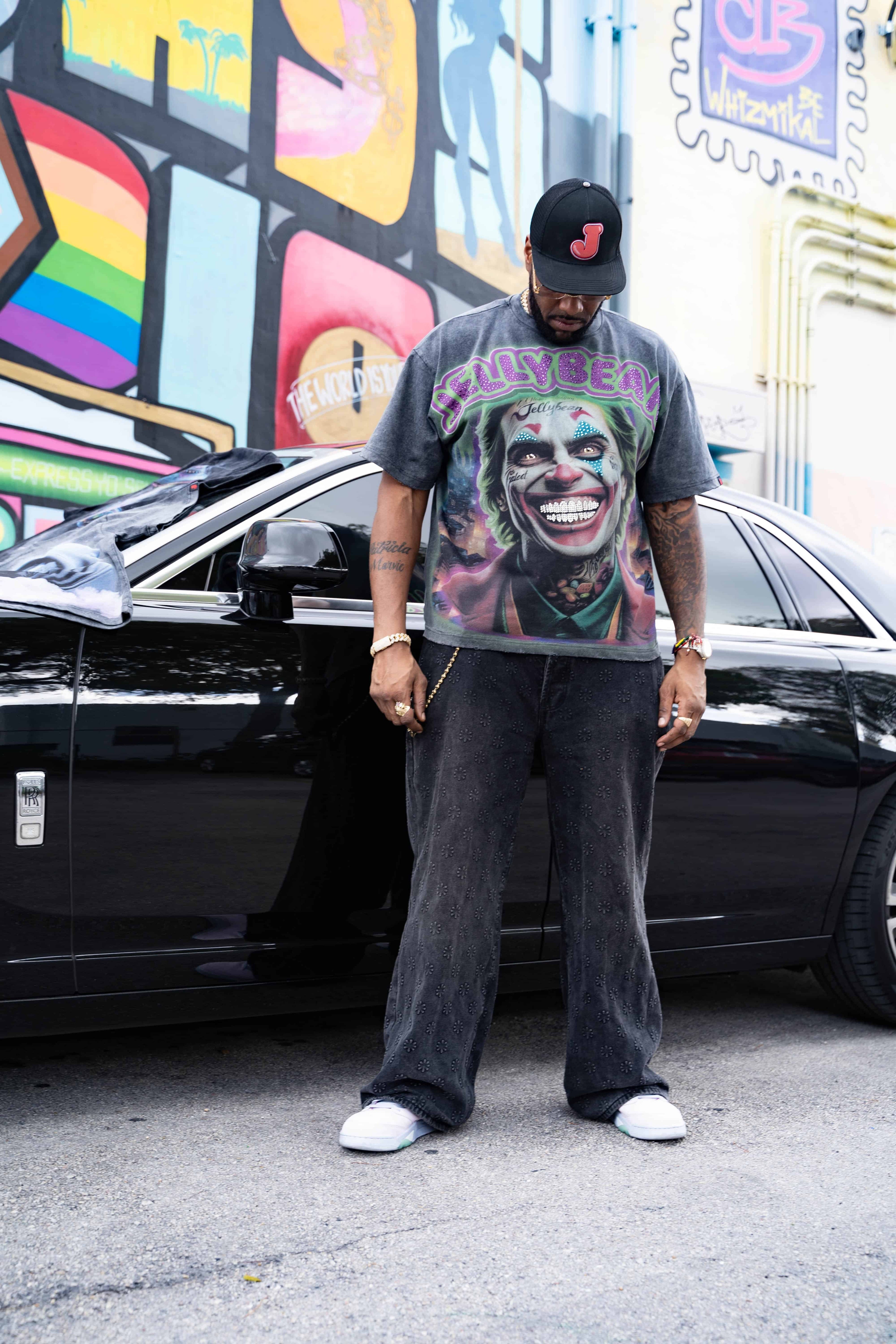 Distressed Clown T-Shirt - Glow in the Dark