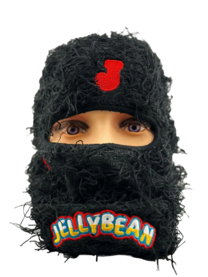 Woven Shiesty Mask with Jellybean Tear Drop
